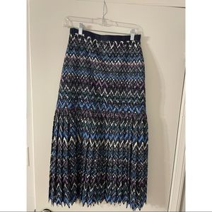 Saloni Chevron Midi Skirt